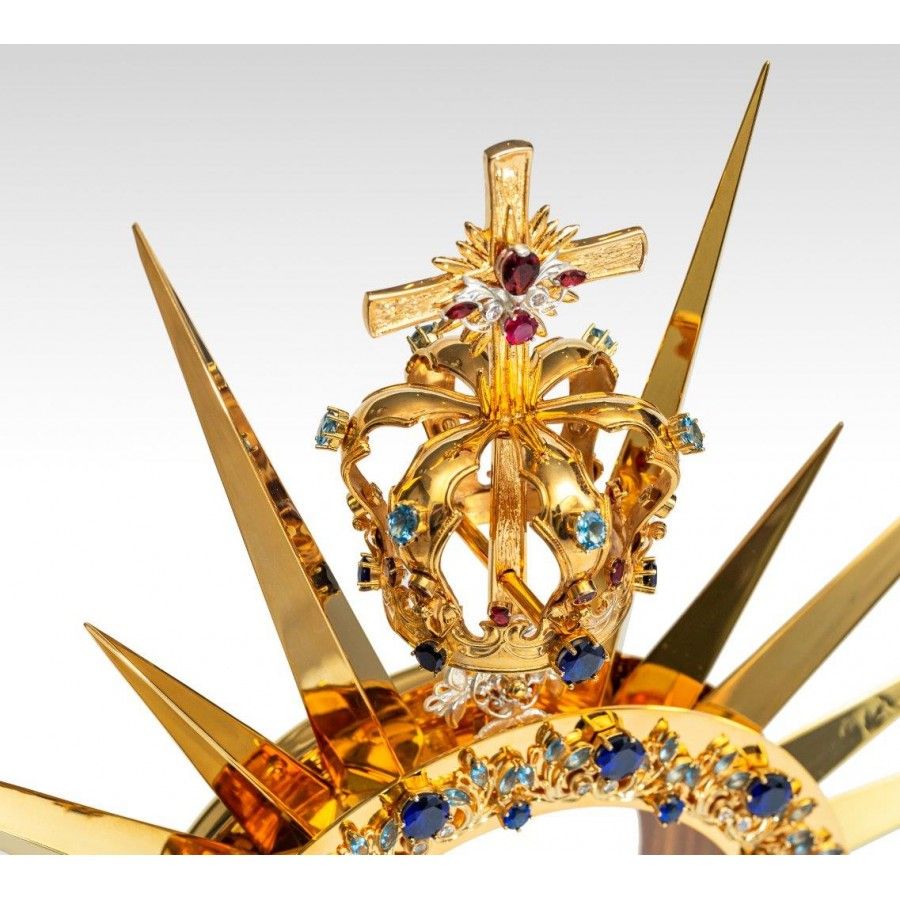 Monstrancja złocona w stylu maryjnym - 83 cm (S040) - zdjęcie 2 - Monstrancja złocona w stylu maryjnym - 83 cm (S040)