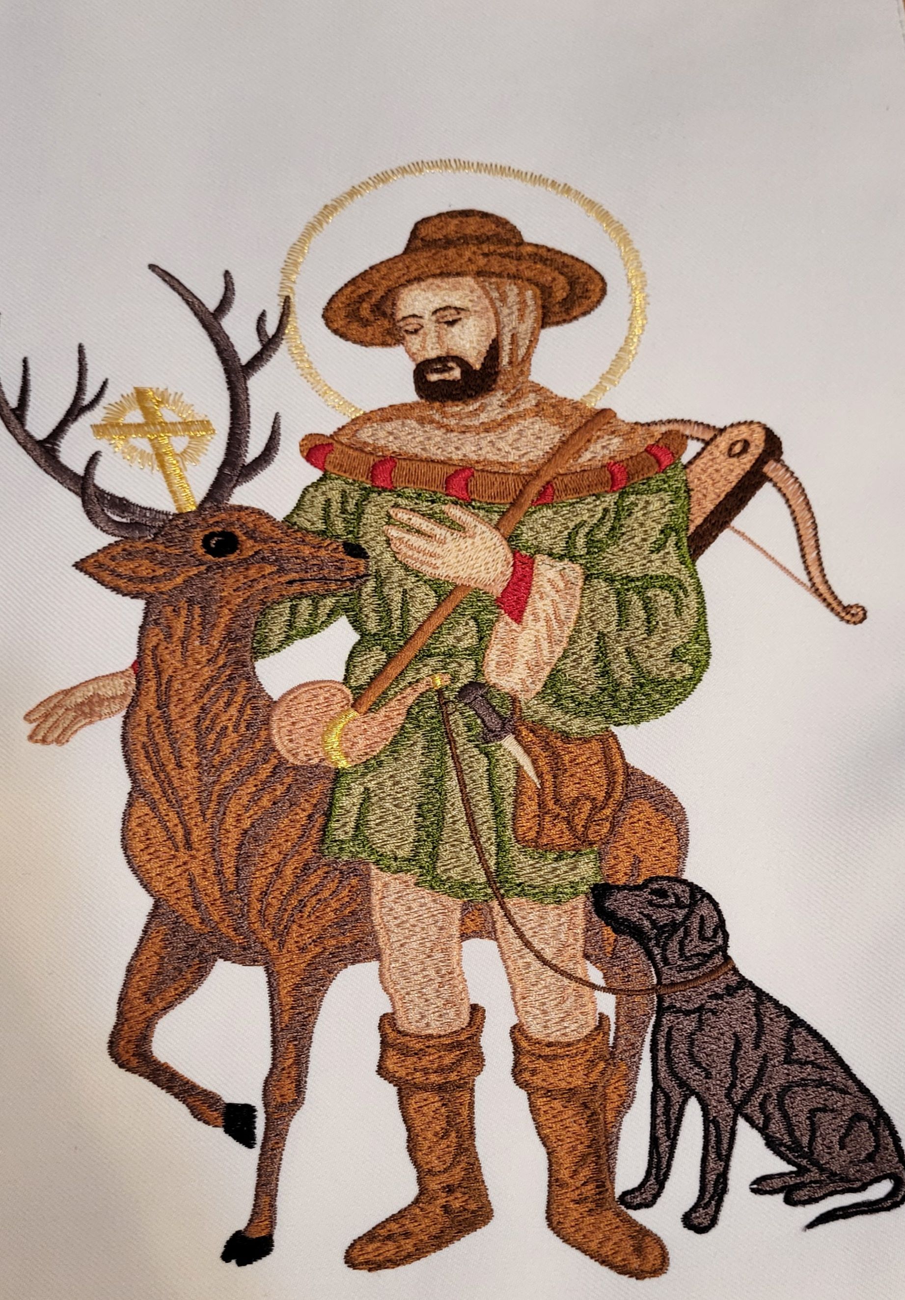 Ornat haftowany św. Hubert - zdjęcie 2 - Ornat haftowany św. Hubert