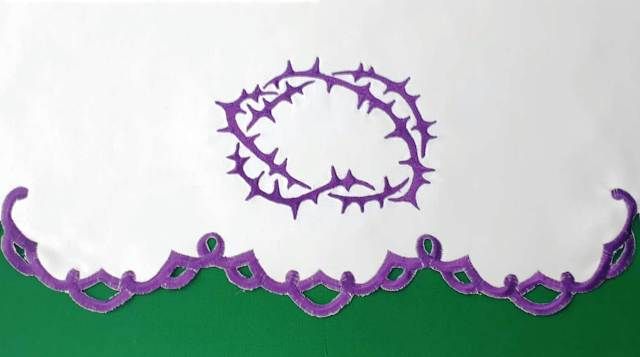 Obrus na Wielki Post - wzór eucharystyczny (231)