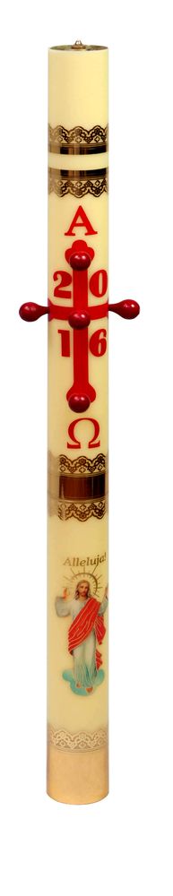 Paschał z tworzywa sztucznego 100/75 (żółty) - Świece Paschalne - Paschał