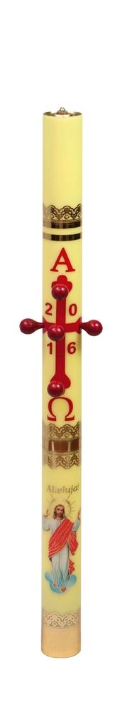 Paschał z tworzywa sztucznego 90/63 (żółty) - Świece Paschalne - Paschał