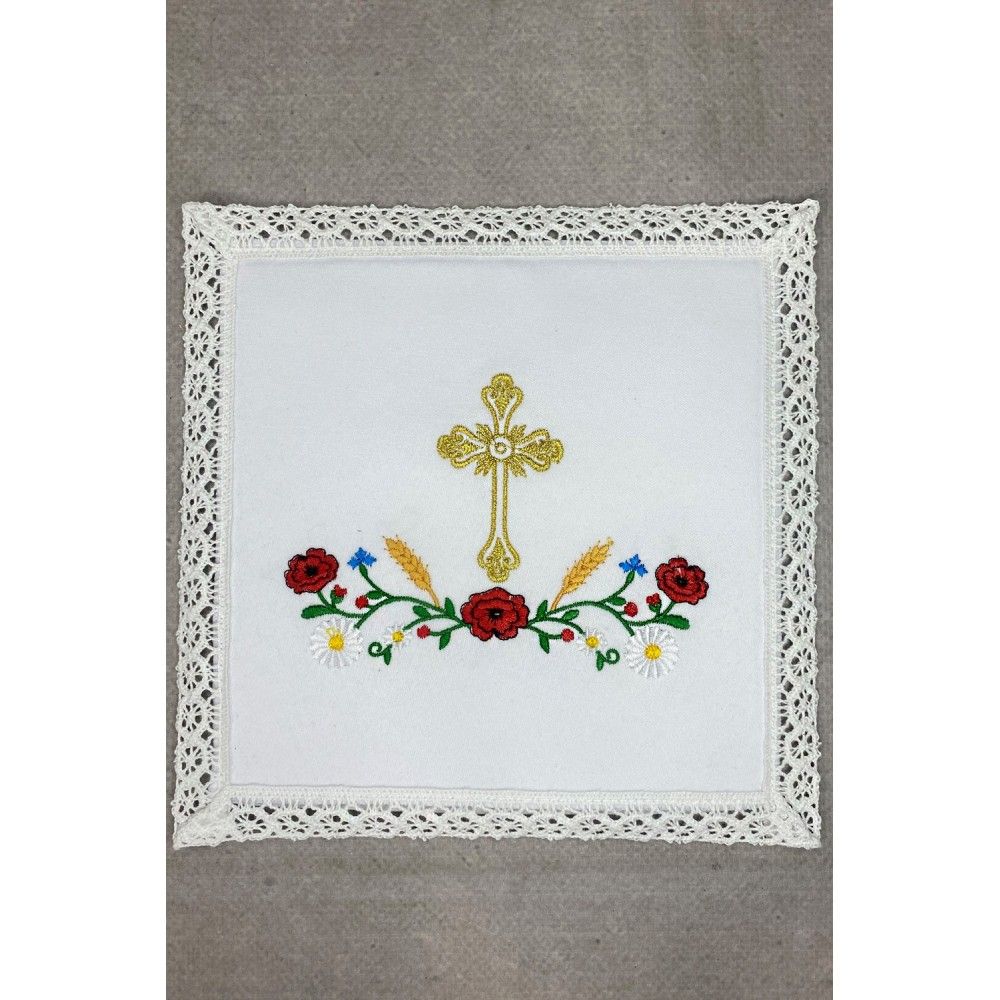 Bielizna kielichowa haftowana - motyw kwiatowy - zdjęcie 2 - Bielizna kielichowa haftowana - motyw kwiatowy