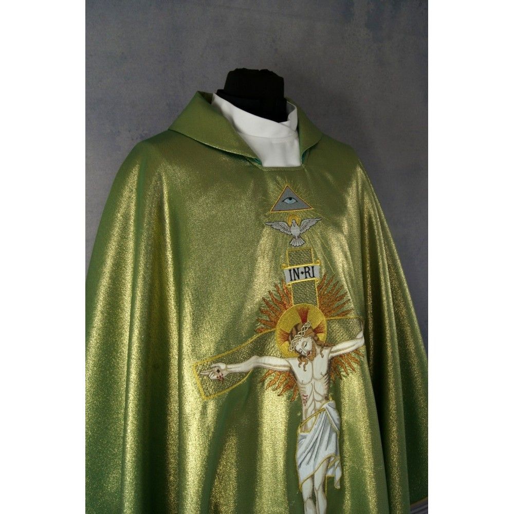 Ornat gotycki zielony - Ukrzyżowanie Jezusa (25) - zdjęcie 2 - Ornat gotycki zielony - Ukrzyżowanie Jezusa (25)