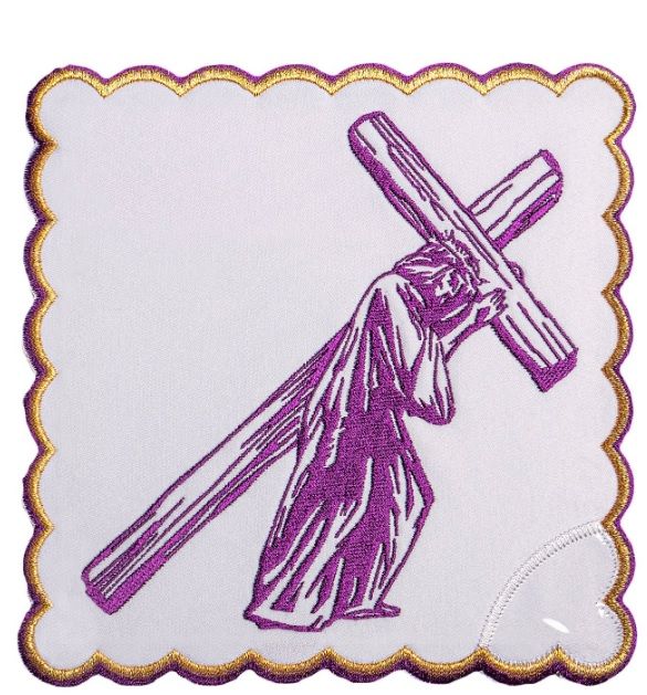 Bielizna kielichowa haftowana - Pan Jezus - zdjęcie 2 - Bielizna kielichowa haftowana - Pan Jezus