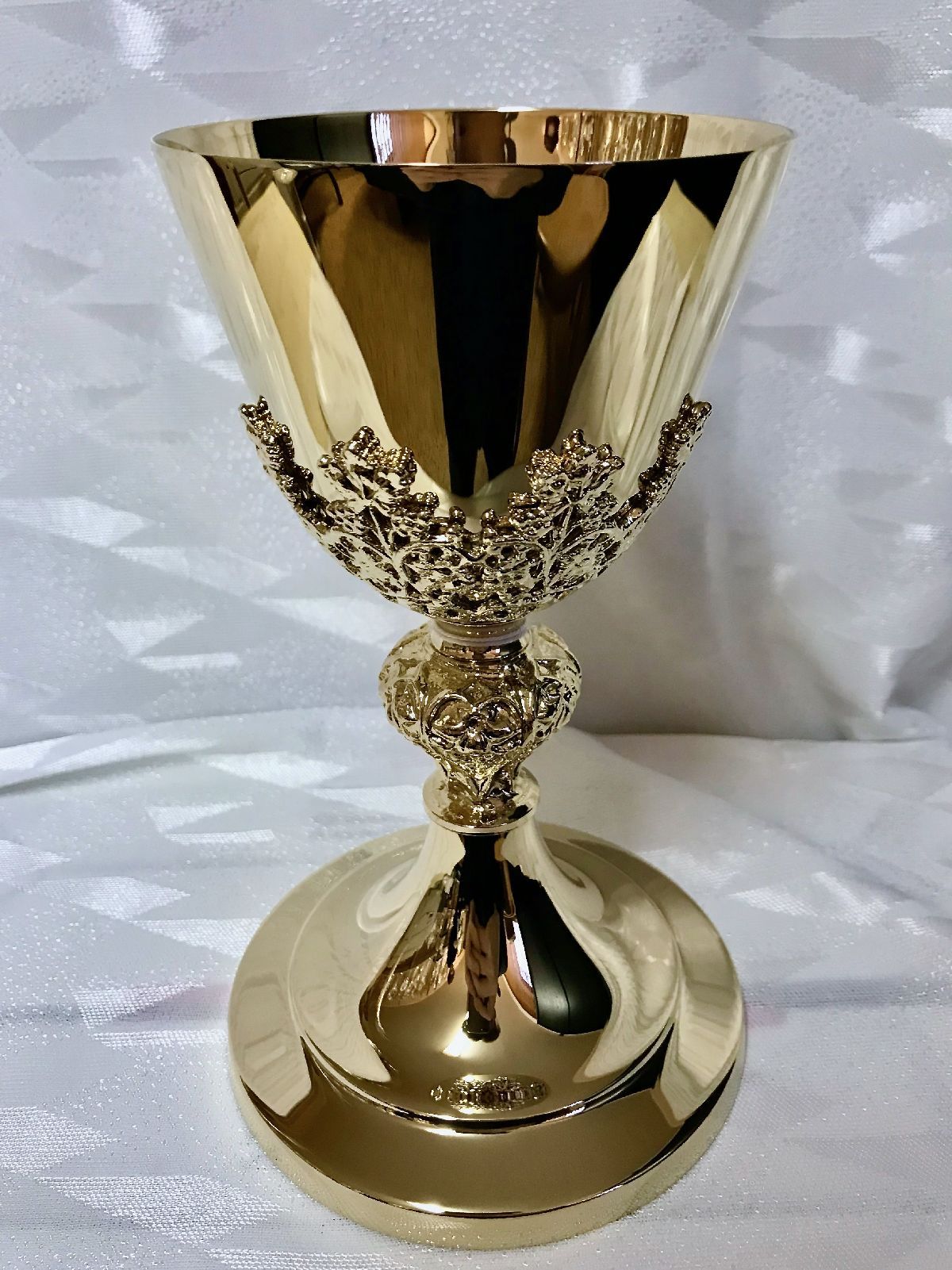 Kielich mszalny, winogrona złote - 20 cm (11D)