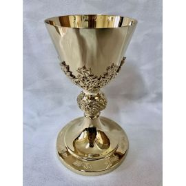Kielich mszalny, winogrona złote - 20 cm (12DA)