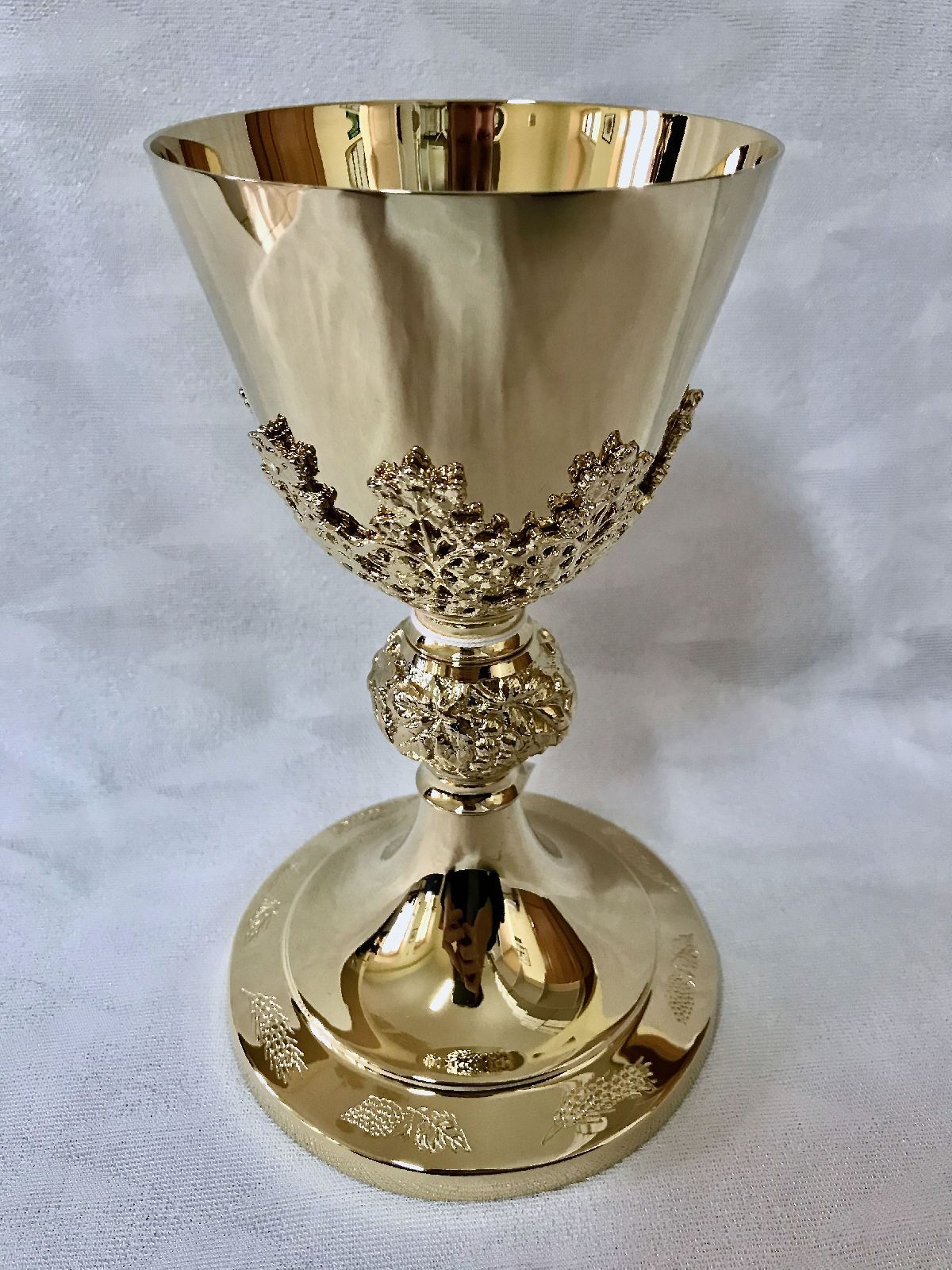 Kielich mszalny, winogrona złote - 20 cm (12DA)