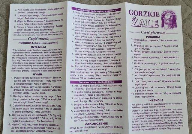 Gorzkie żale -folder składany na trzy części - zdjęcie 2 - Gorzkie żale -folder składany na trzy części