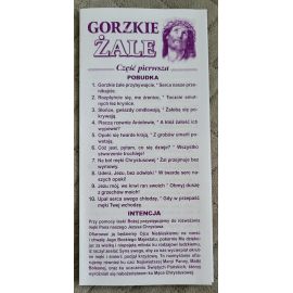 Gorzkie żale -folder składany na trzy części