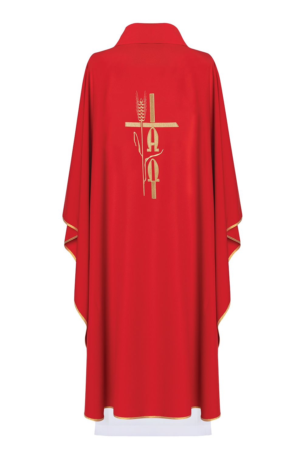 Ornat haftowany Alfa Omega- czerwony (H6) - zdjęcie 2 - Ornat haftowany Alfa Omega- czerwony (H6)