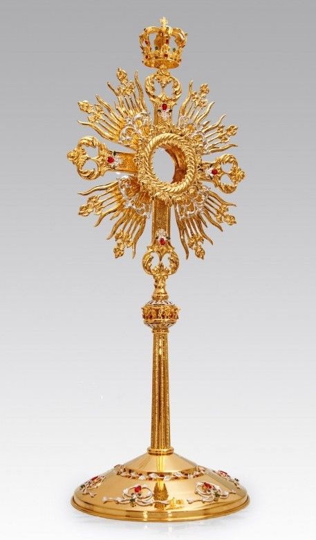 Monstrancja złocona z ozdobnymi elementami - 70 cm (S049)