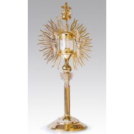 Monstrancja złocona z ozdobnymi elementami Aniołowie - 80 cm (S050)