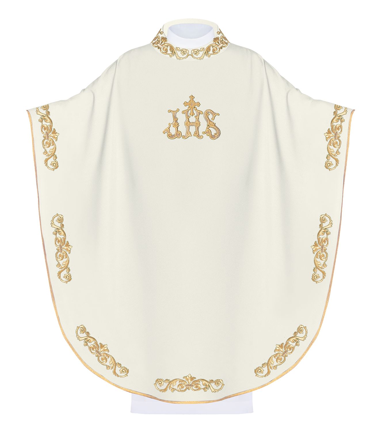 Ornat haftowany IHS - ecru (H38)