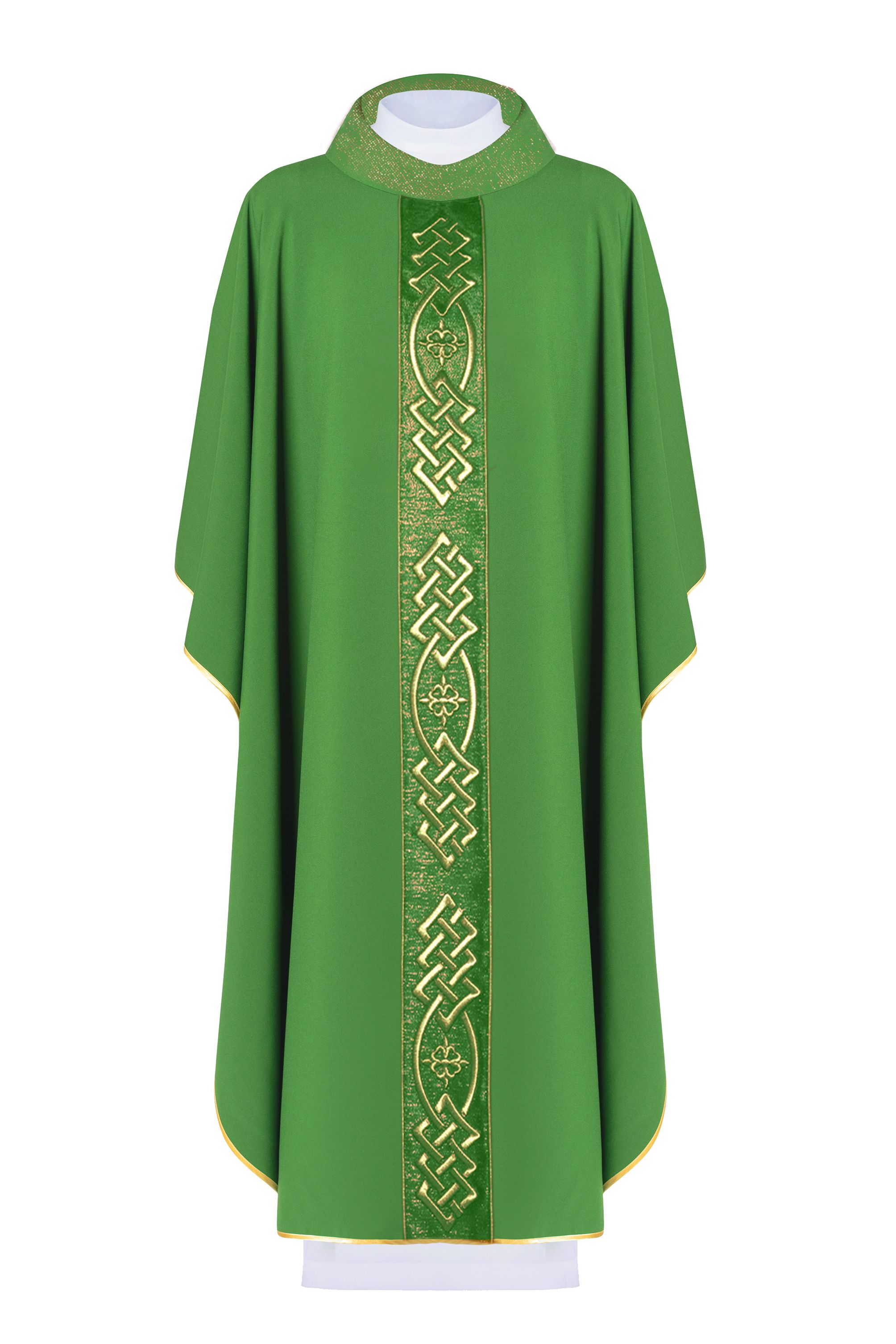 Ornat bogato haftowany - zielony (H155)