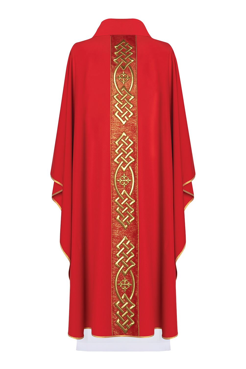 Ornat bogato haftowany - czerwony (H156) - zdjęcie 2 - Ornat bogato haftowany - czerwony (H156)