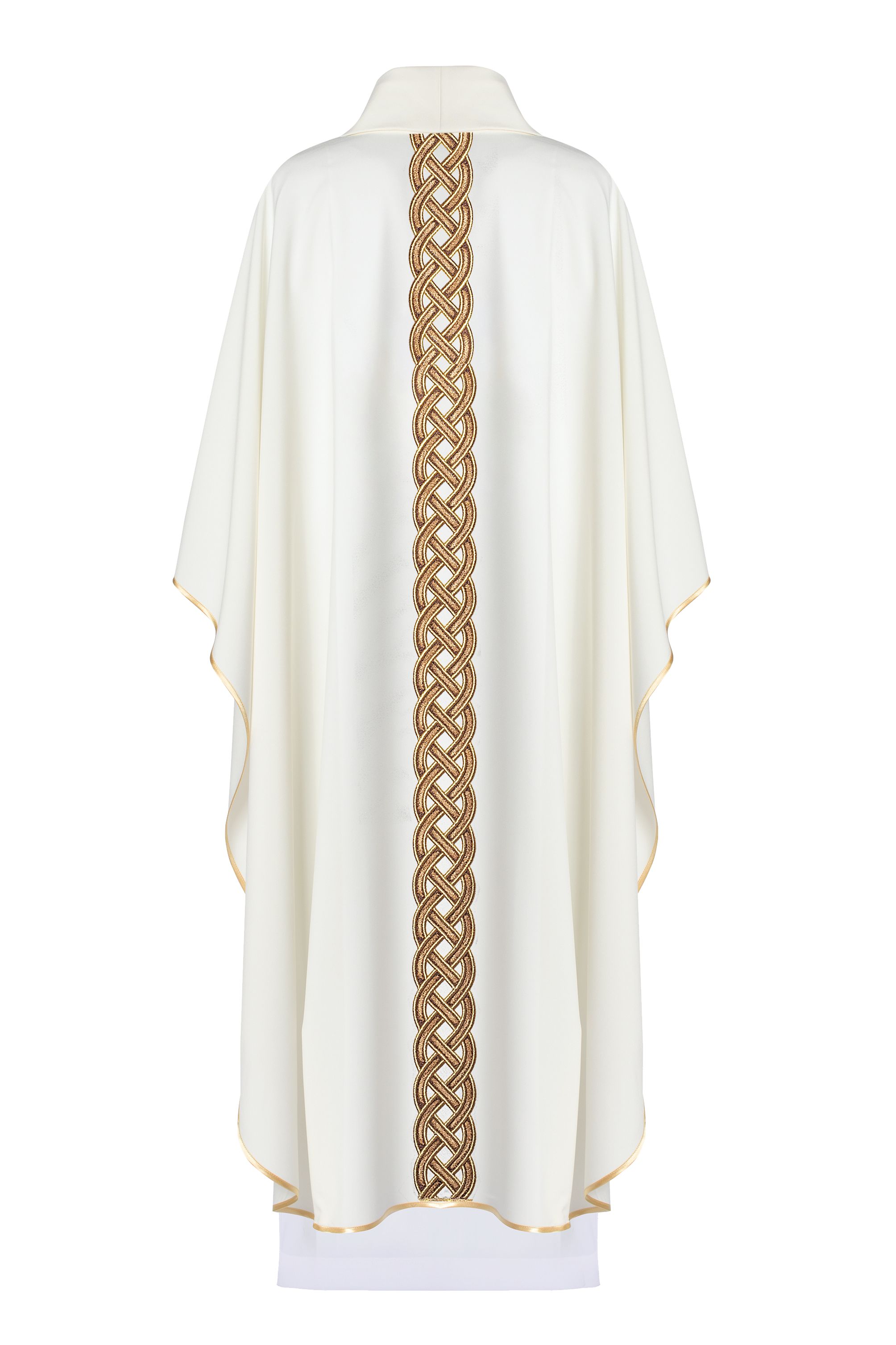 Ornat haftowany Krzyż - ecru (H173) - zdjęcie 2 - Ornat haftowany Krzyż - ecru (H173)