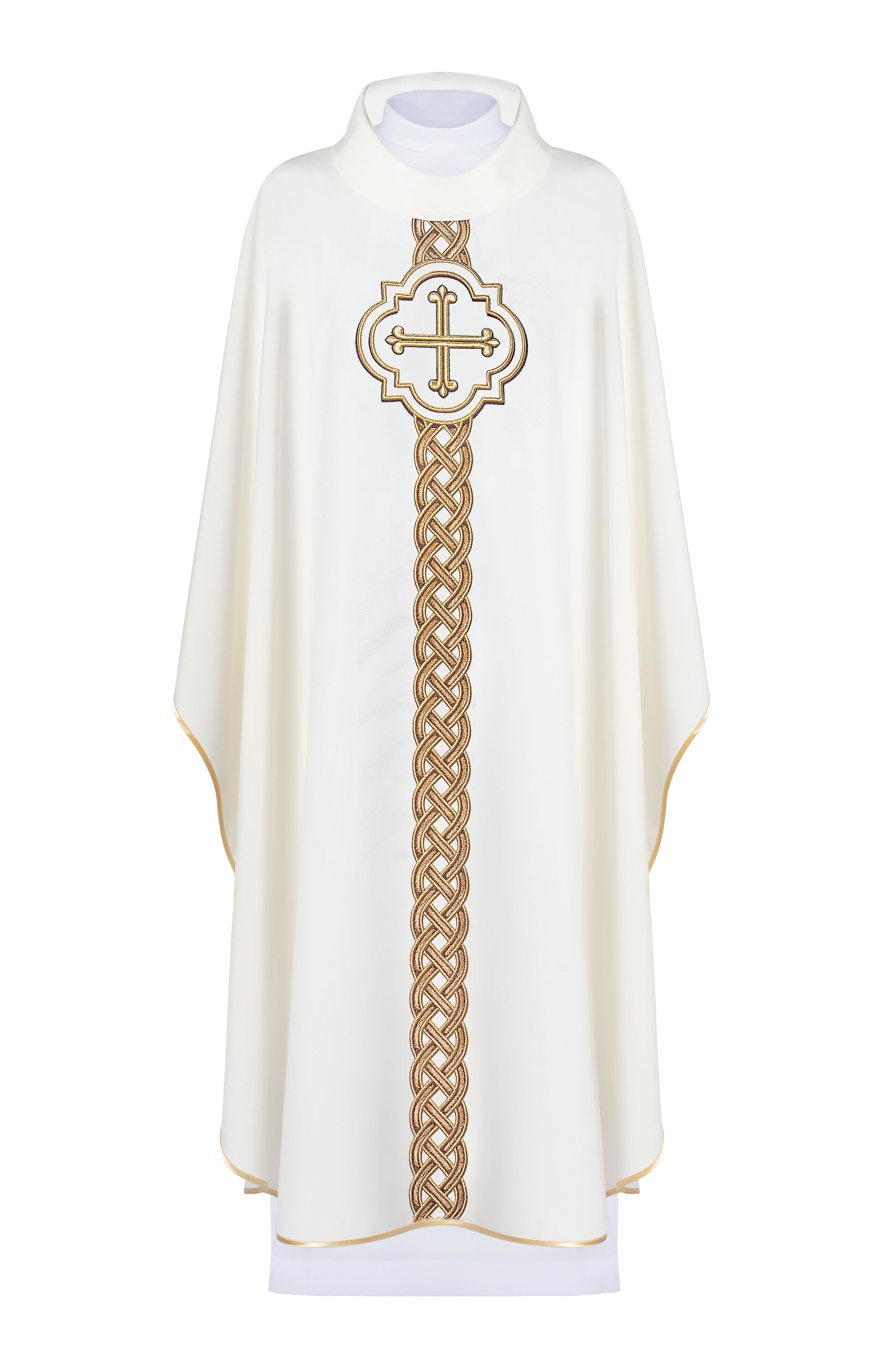 Ornat haftowany Krzyż - ecru (H173)