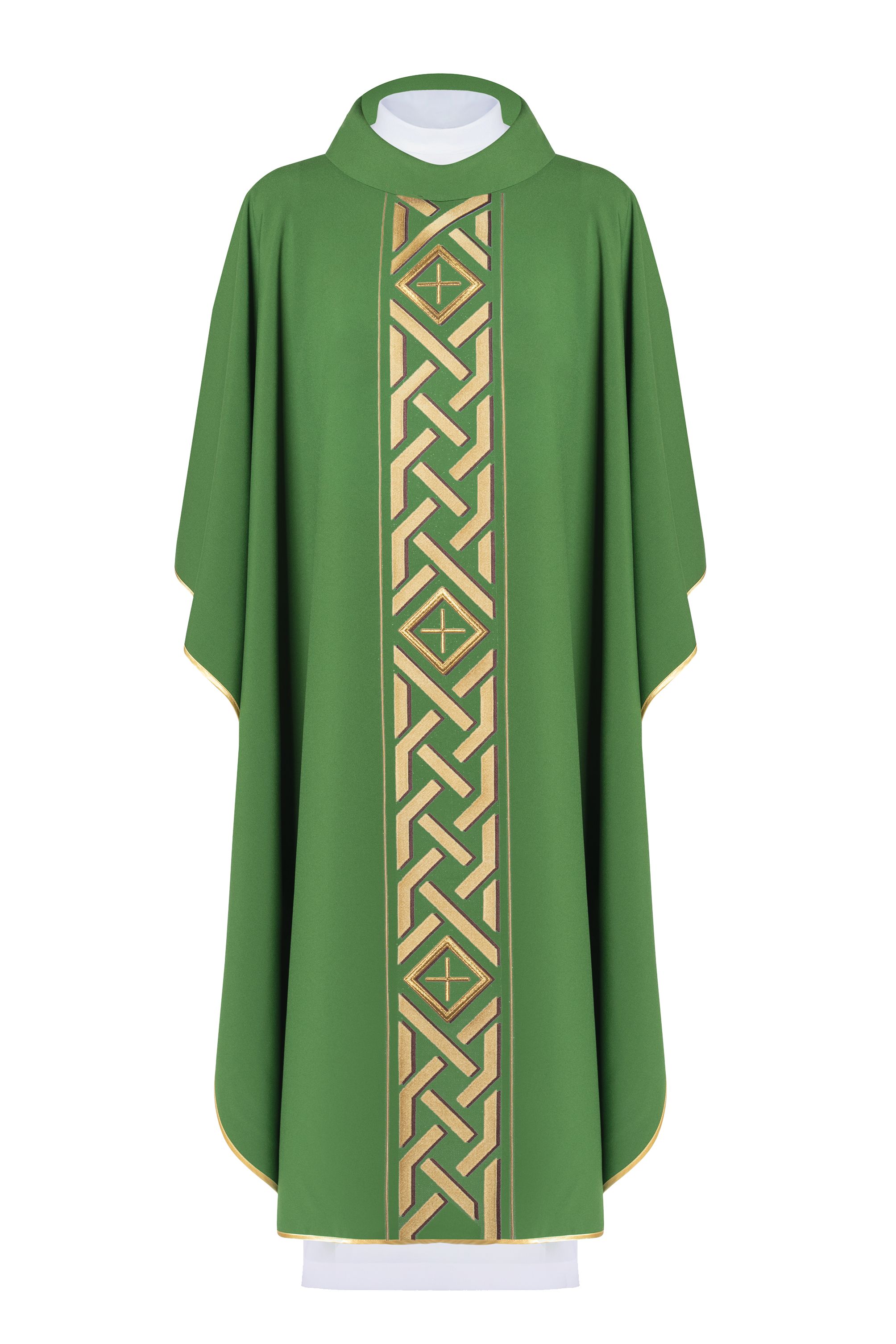 Ornat haftowany Krzyż - zielony (H174)