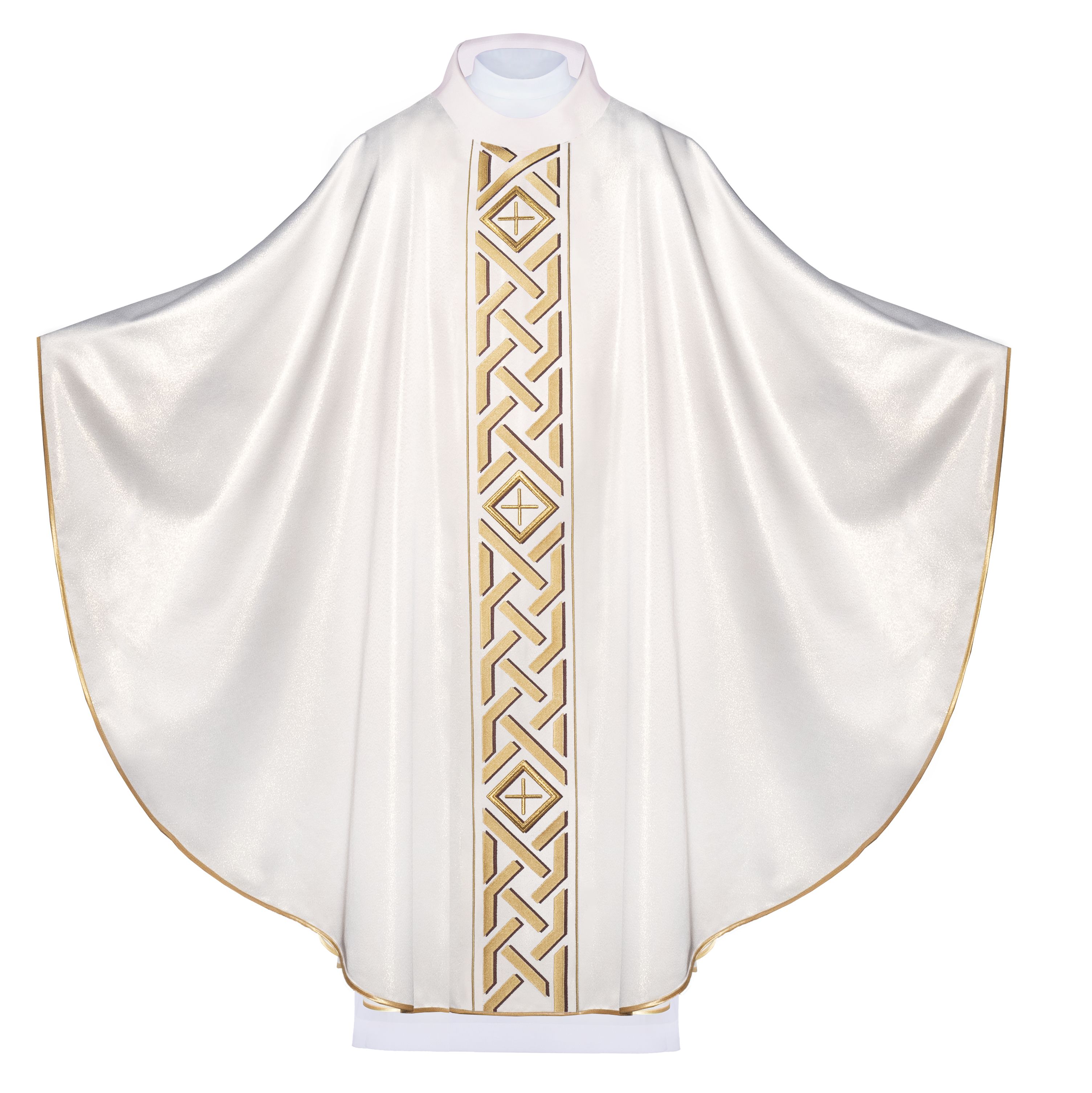 Ornat haftowany Krzyż - ecru (H175)
