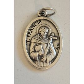Medalik metalowy Święty Franciszek - Medaliki włoskie metalowe - Nowość