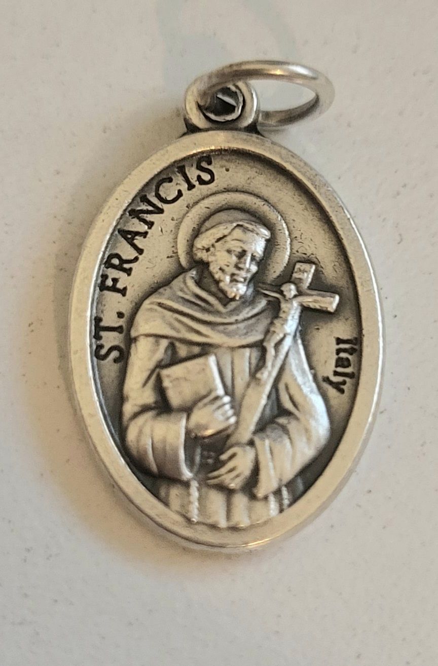 Medalik metalowy Święty Franciszek