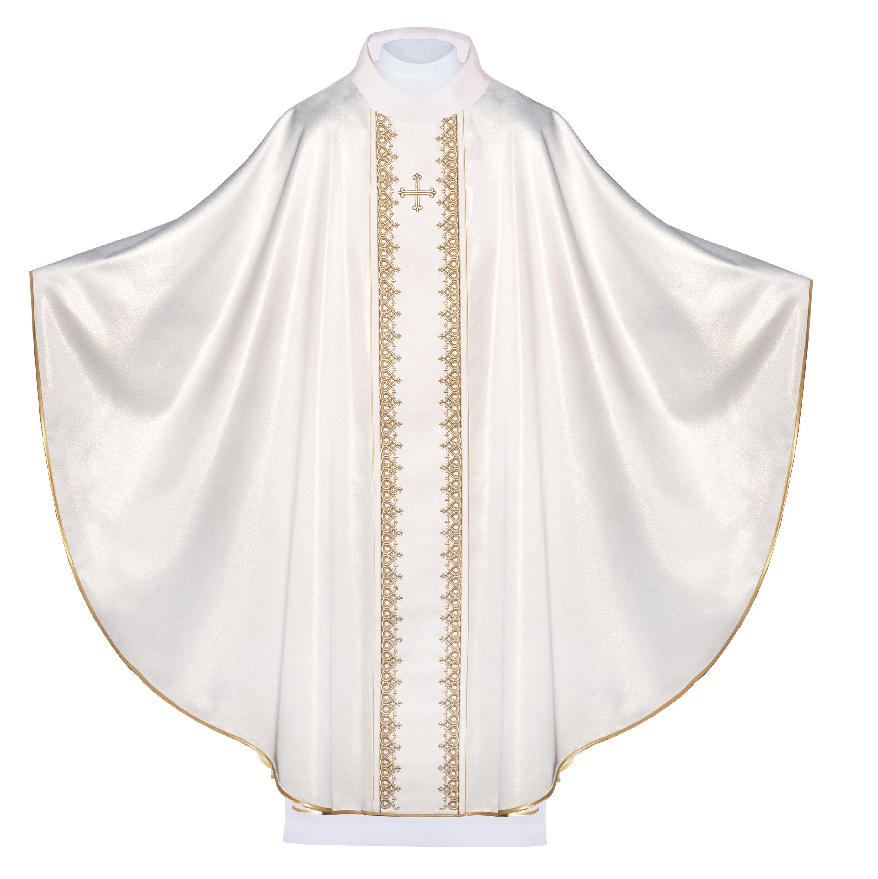 Ornat haftowany Krzyż - ecru (H181)