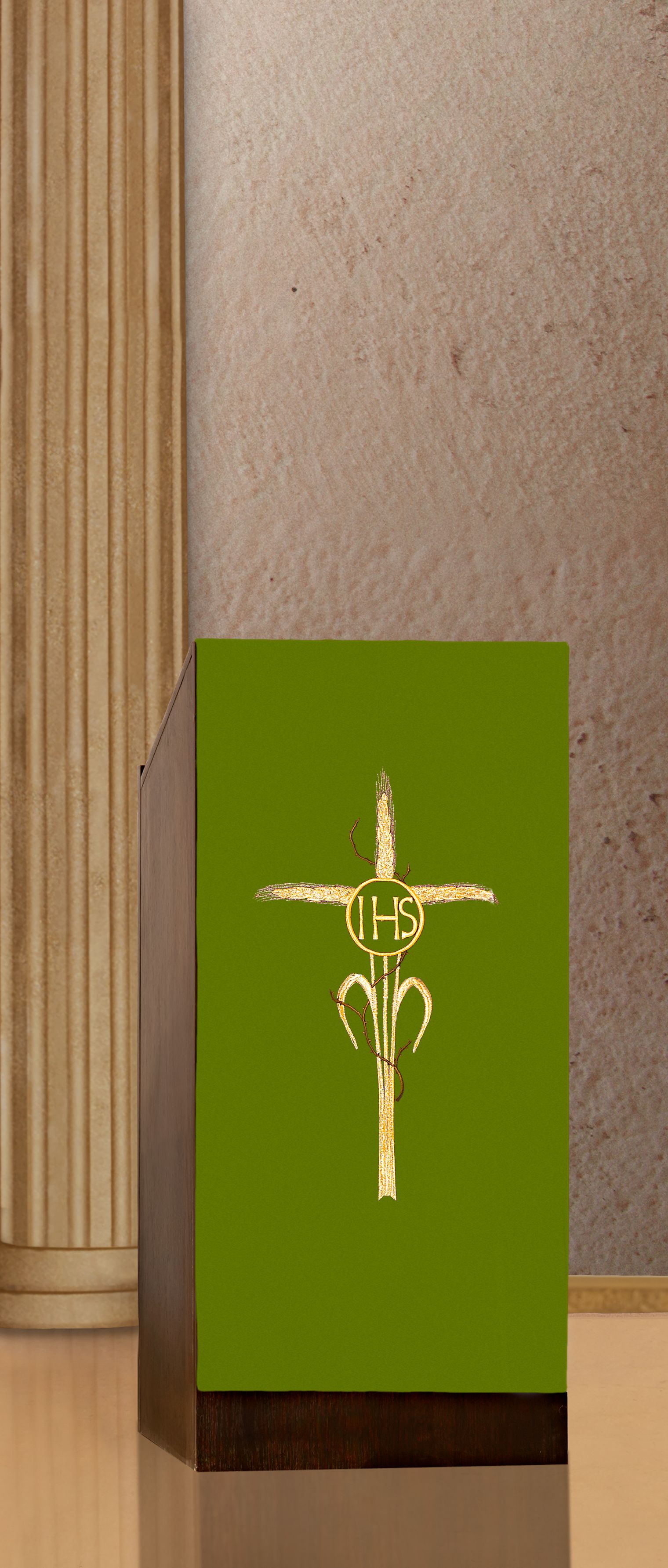 Lektorium/welon haftowany na ambonę IHS (H26) - zdjęcie 5 - Lektorium/welon haftowany na ambonę IHS (H26)