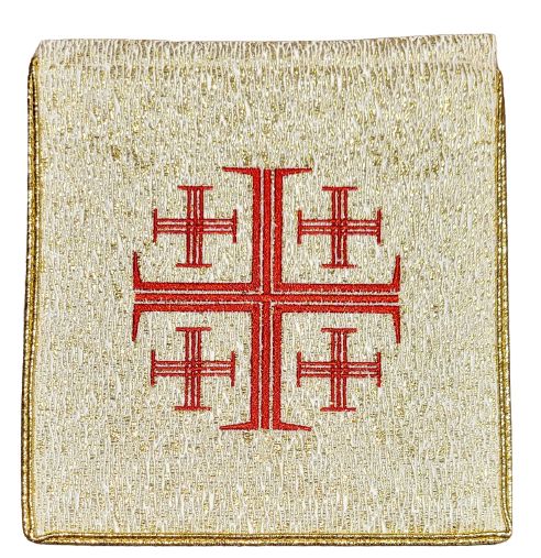 Bursa do chorych haftowana, wzór krzyż jerozolimski (38)