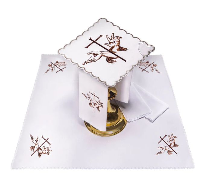 Bielizna kielichowa haftowana dłonie (23H)