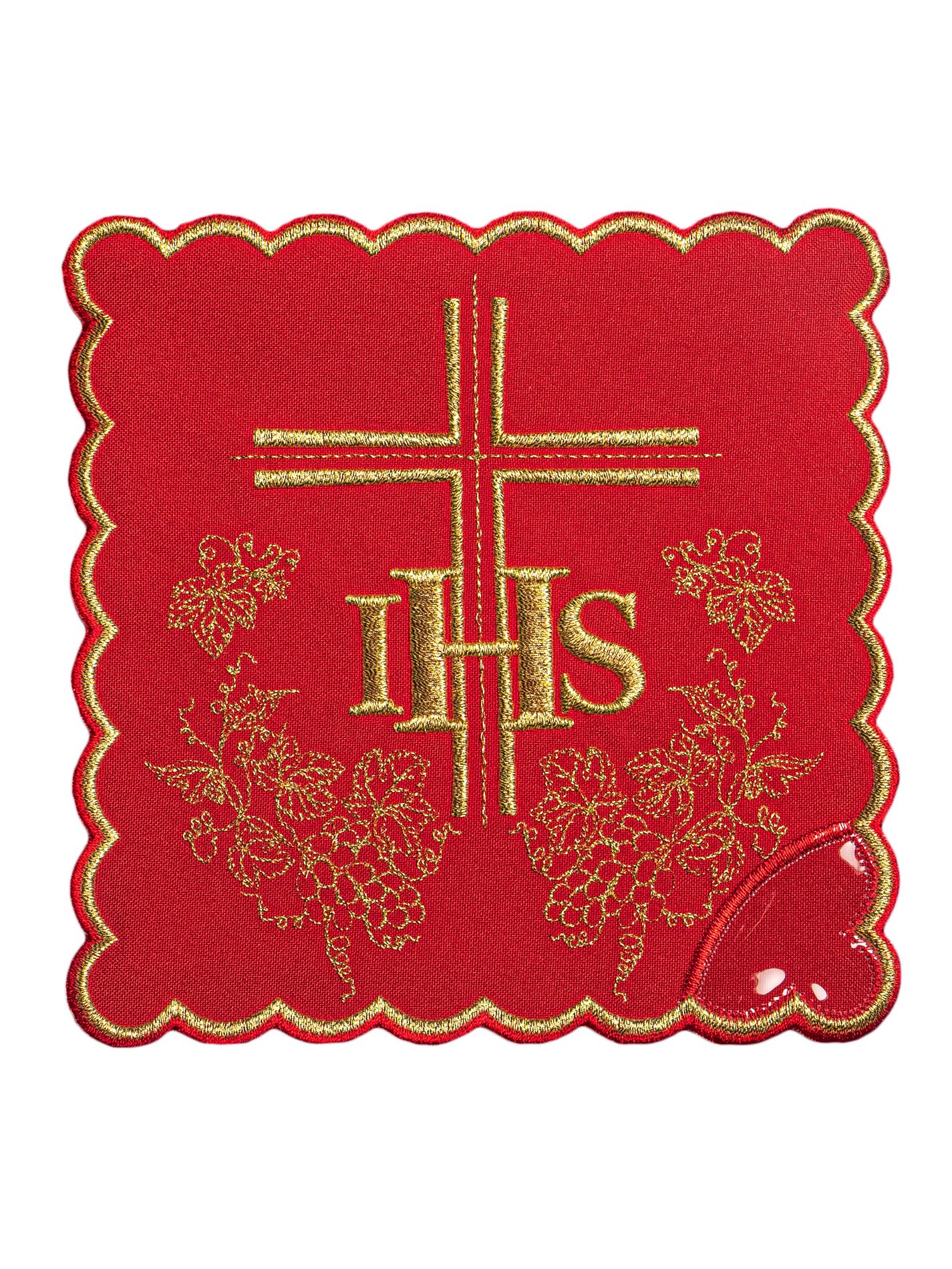 Bielizna kielichowa haftowana IHS + krzyż (51H) - zdjęcie 2 - Bielizna kielichowa haftowana IHS + krzyż (51H)