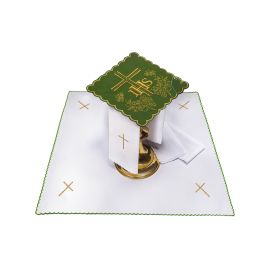 Bielizna kielichowa haftowana IHS + krzyż (53H)