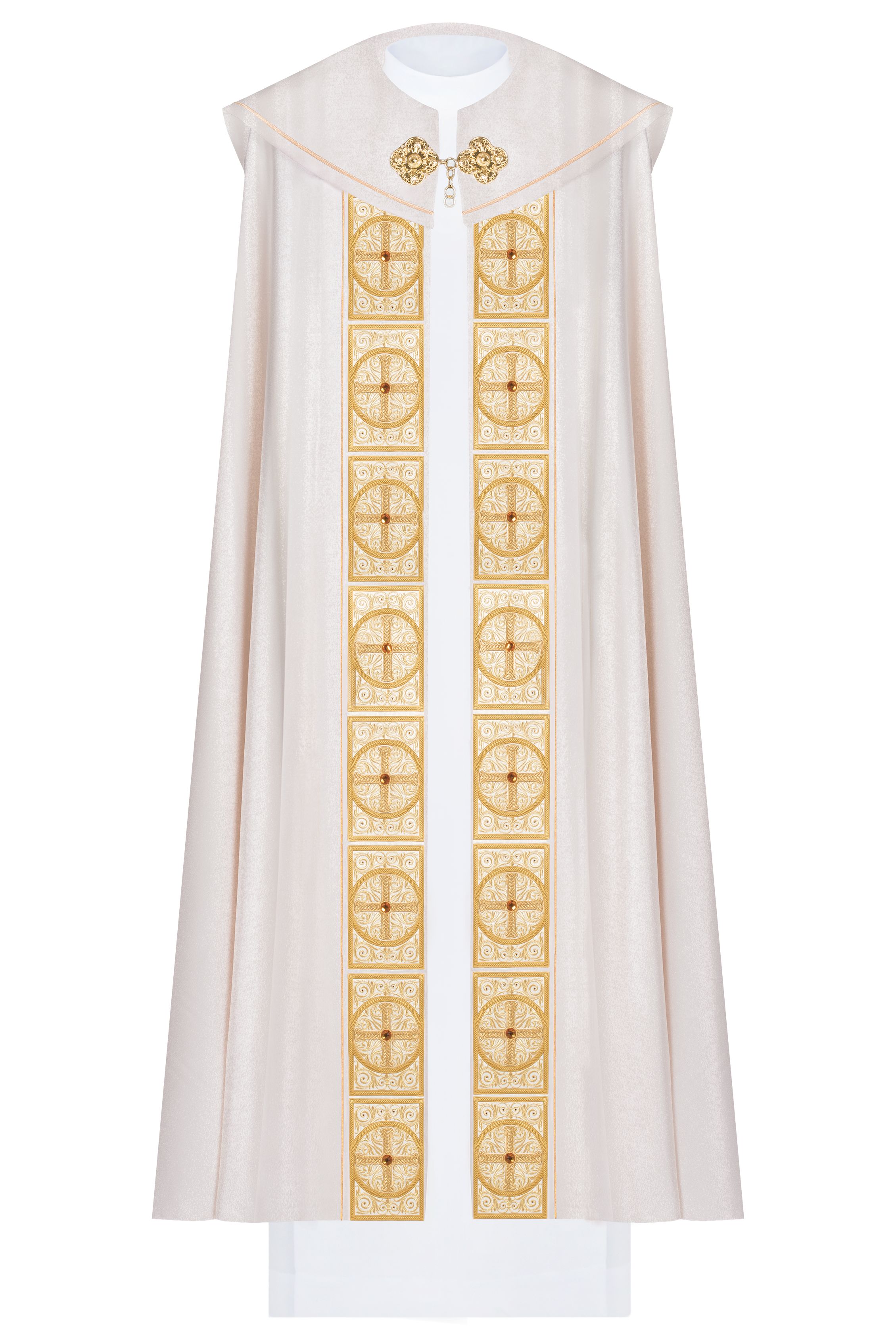 Kapa haftowana, bogato haftowana - ecru (3H)