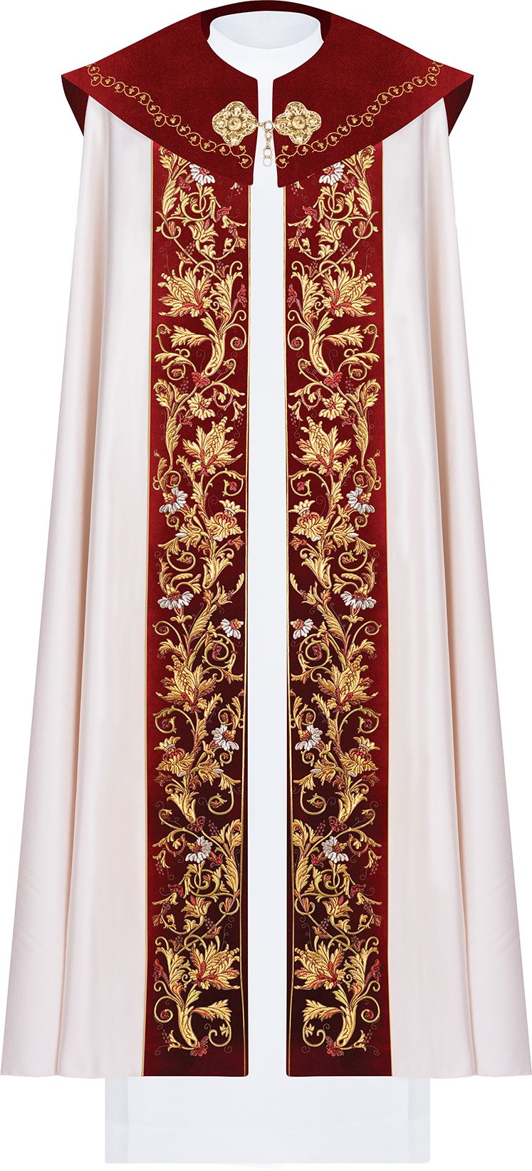 Kapa haftowana na aksamicie IHS (7H) - KAPY LITURGICZNE