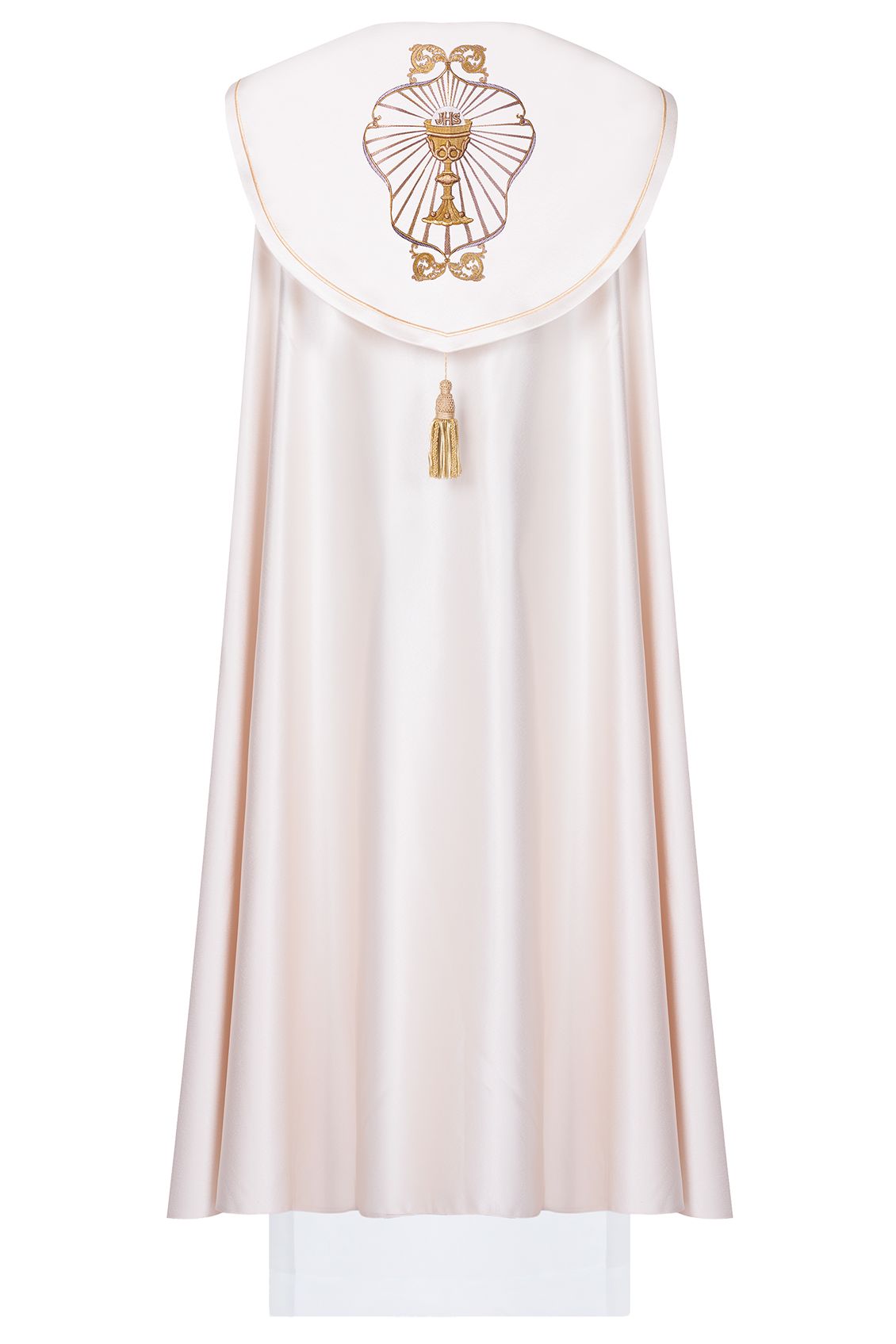 Kapa haftowana, IHS + kielich - ecru (10H) - zdjęcie 2 - Kapa haftowana, IHS + kielich - ecru (10H)