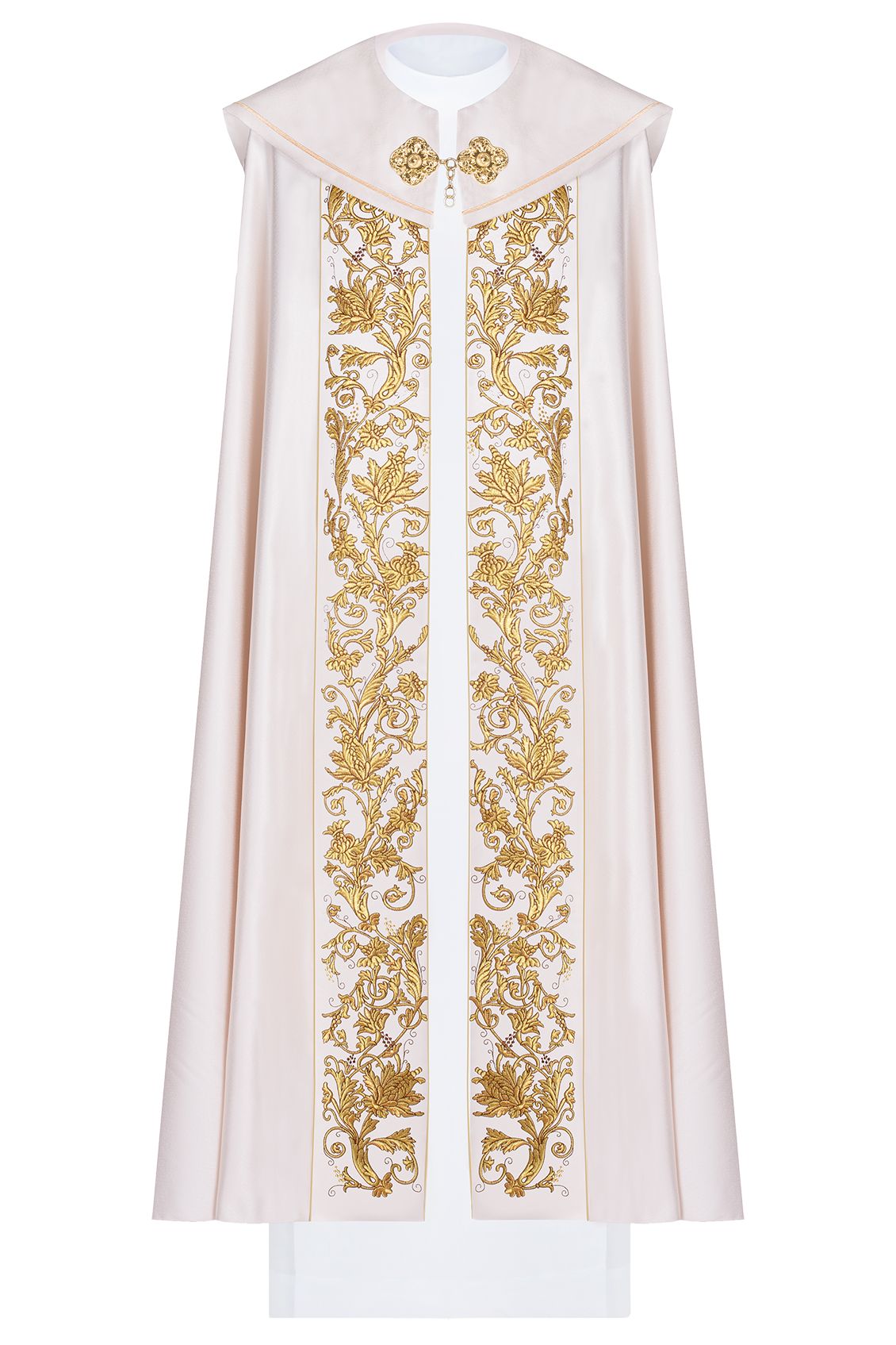 Kapa bogato haftowana, kielich - ecru (18H) - KAPY LITURGICZNE