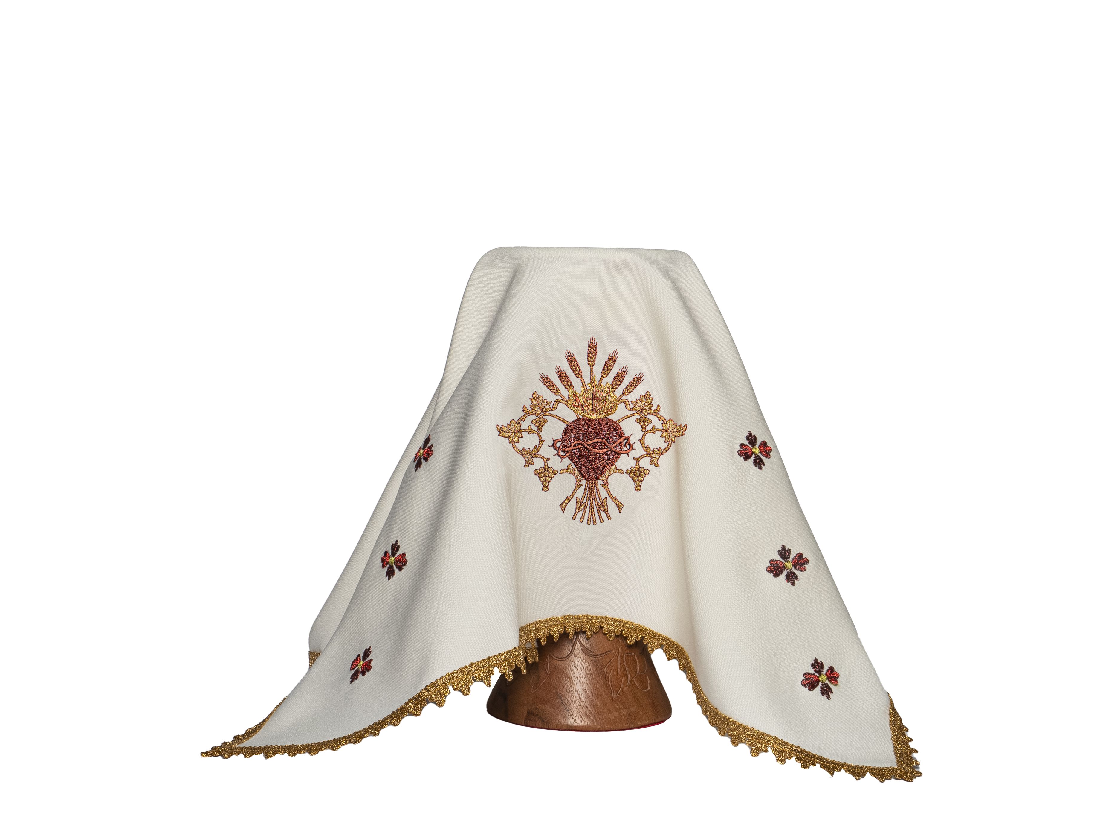 Welon na kielich haftowany - Serce w koronie (11)