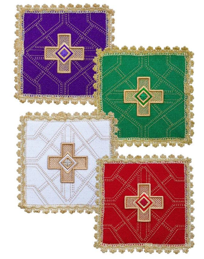 Zestaw 4 palek z ozdobnym krzyżykiem - (2H)