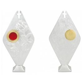 Relikwiarz mosiężny, srebrny 23,5 cm - dedykowany św. Ricie (14S)