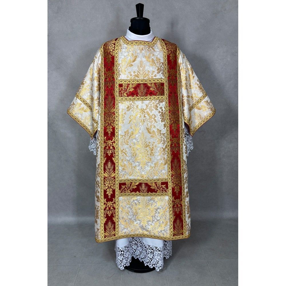 Dalmatyka semi-gotycka bogato zdobiona - tkanina brokatowa (1K) - zdjęcie 2 - Dalmatyka semi-gotycka bogato zdobiona - tkanina brokatowa (1K)