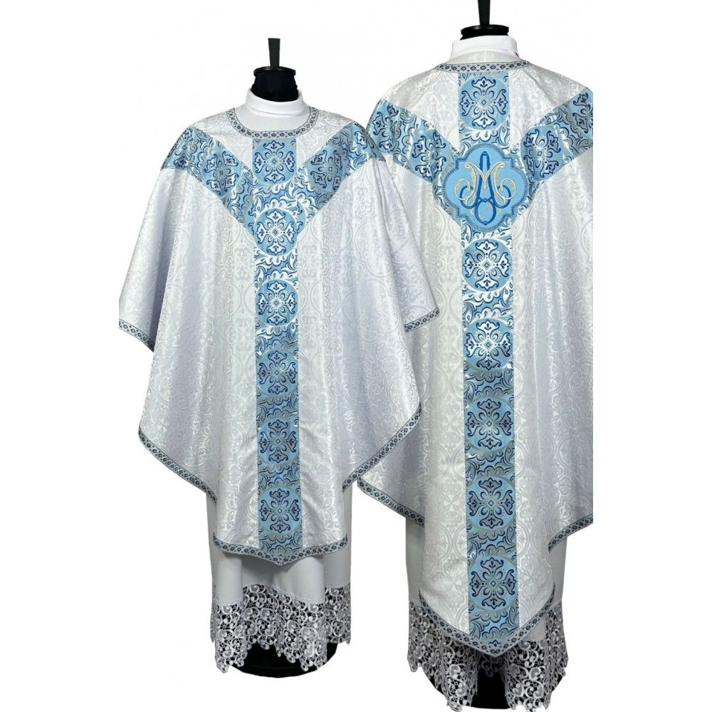 Ornat semi-gotycki maryjny ze stułą kapłańską (3K)