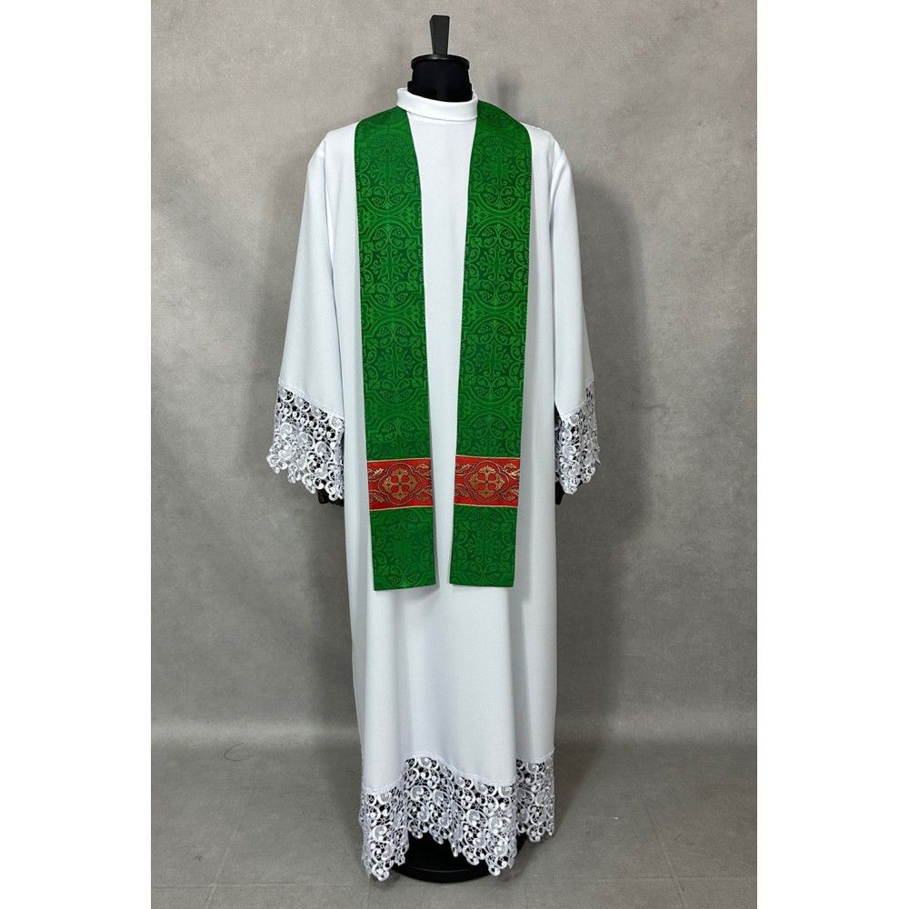 Ornat semi-gotycki zielony ze stułą kapłańską (4K) - zdjęcie 3 - Ornat semi-gotycki zielony ze stułą kapłańską (4K)