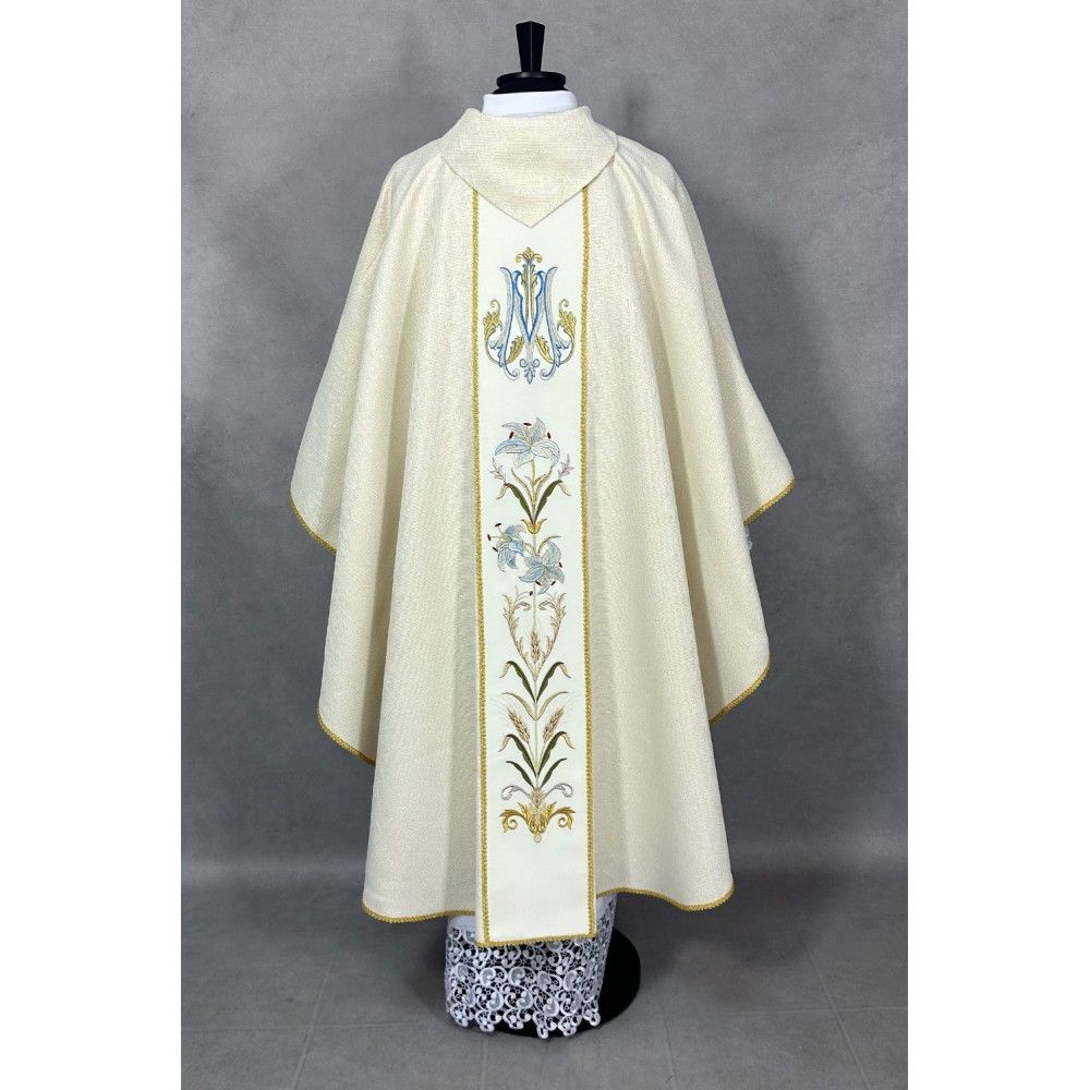 Ornat haftowany Maryjny złoty (24) - zdjęcie 4 - Ornat haftowany Maryjny złoty (24)