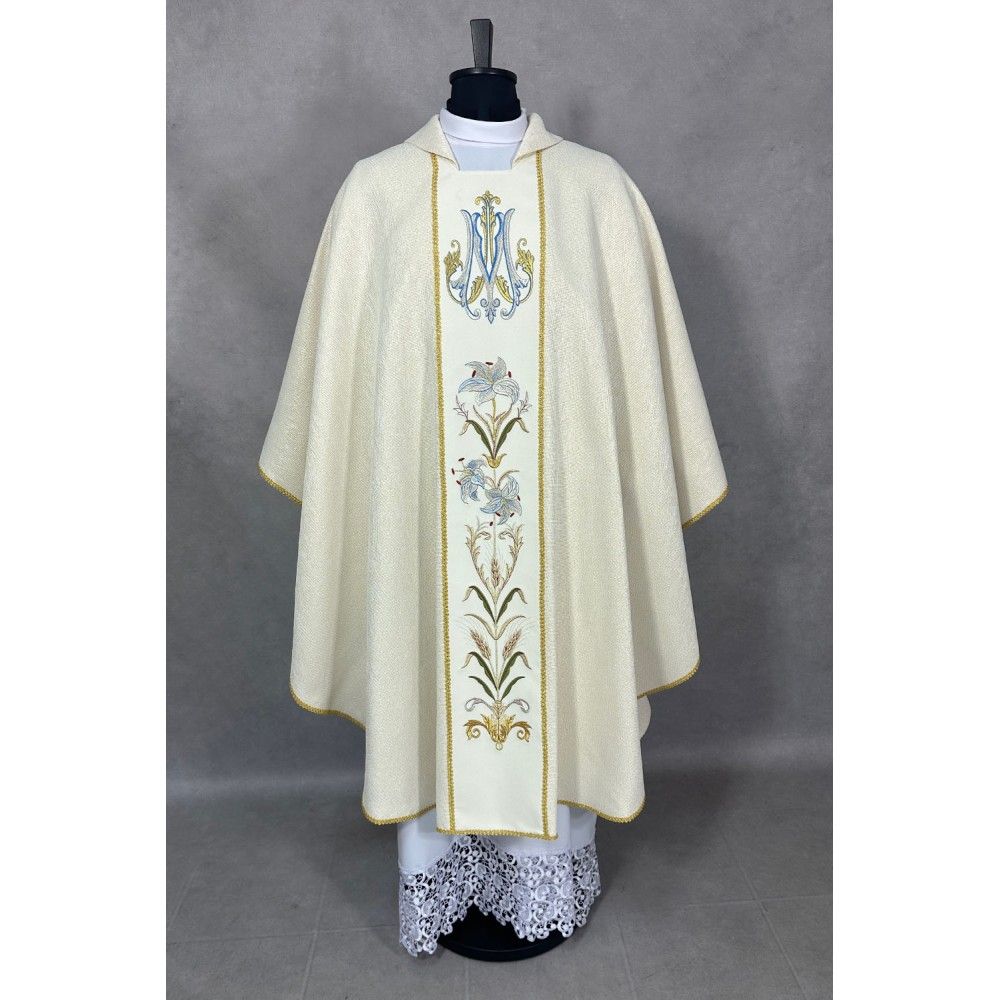 Ornat haftowany Maryjny złoty (24) - zdjęcie 3 - Ornat haftowany Maryjny złoty (24)