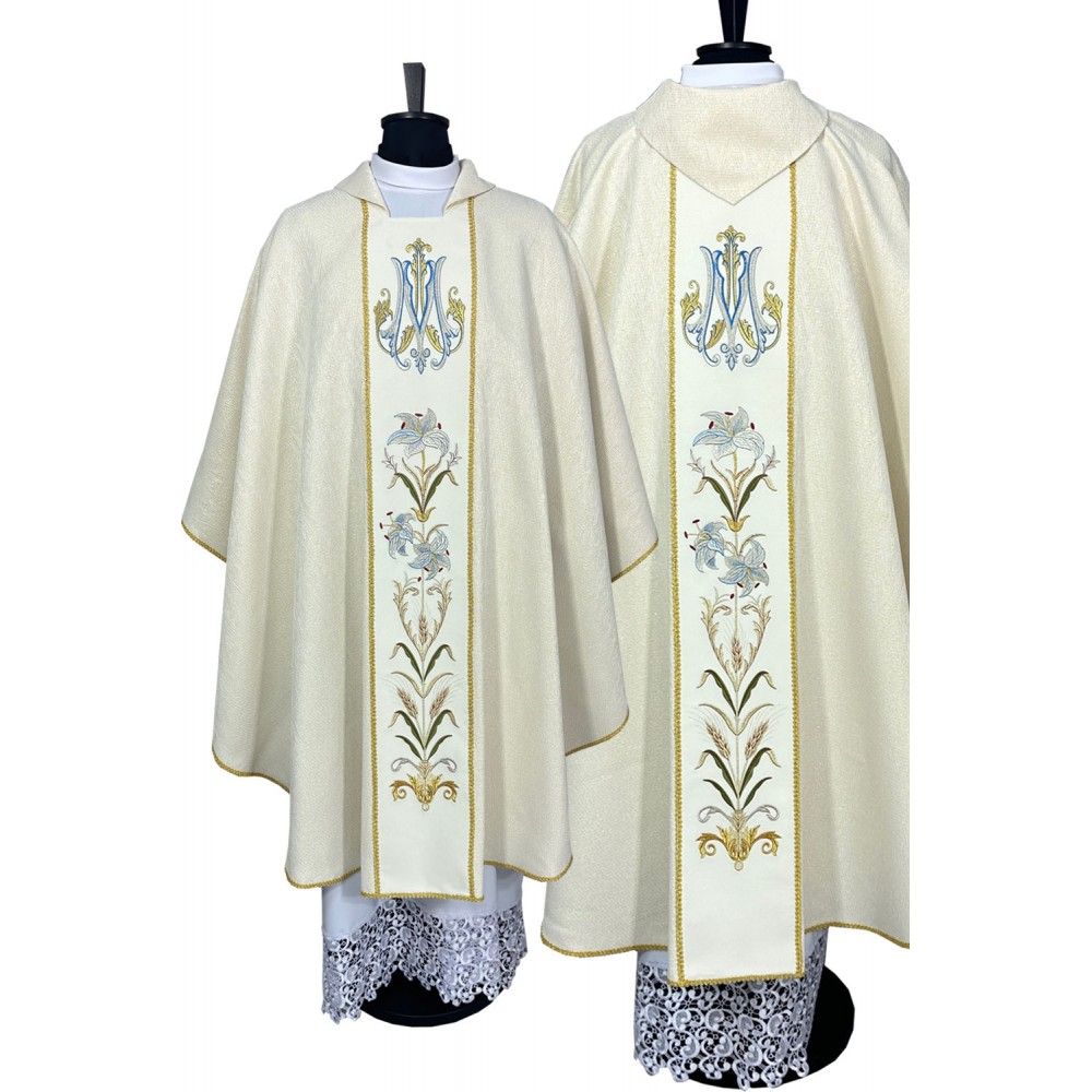 Ornat haftowany Maryjny złoty (24) - Ornat haftowany Maryjny złoty (24)