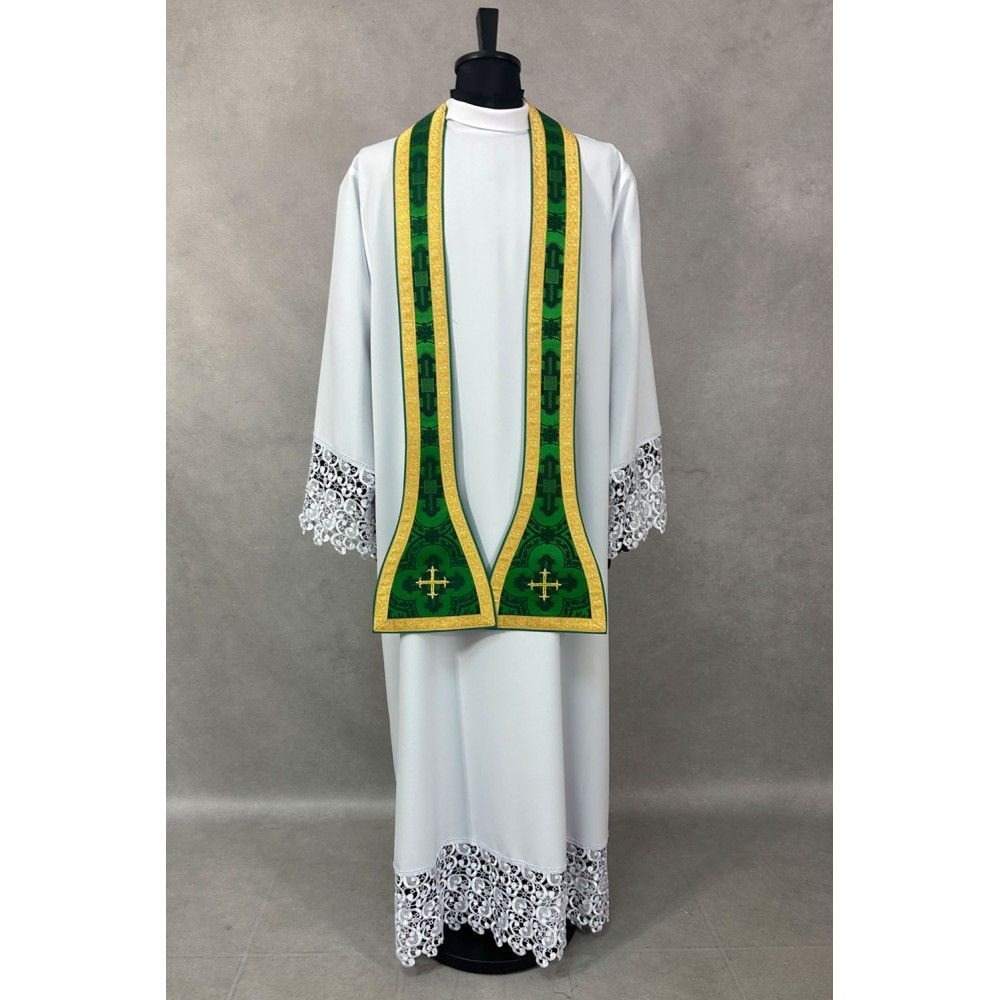 Ornat rzymski zielony - manipularz, bursa, welon, stuła (6K) - zdjęcie 4 - Ornat rzymski zielony - manipularz, bursa, welon, stuła (6K)