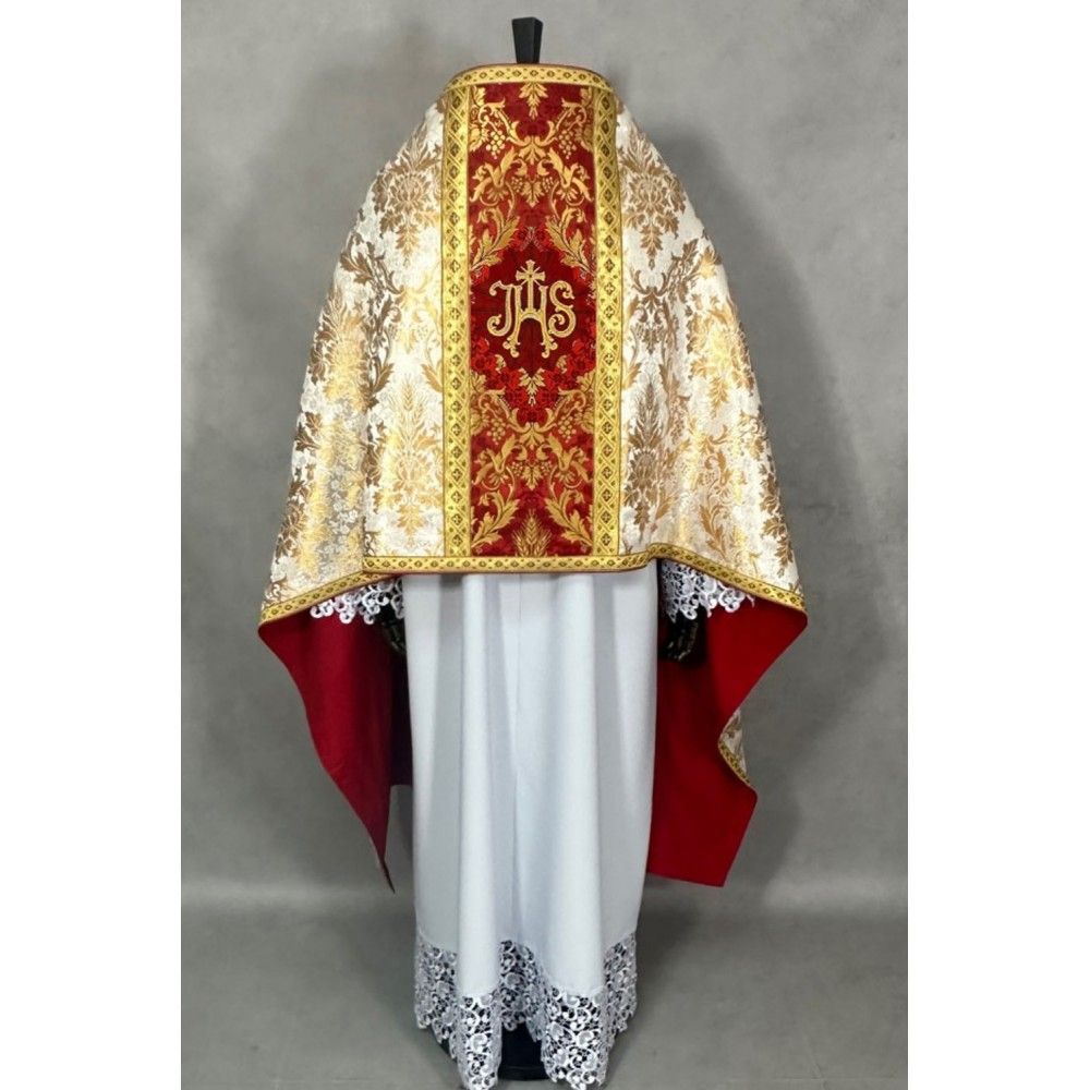 Welon liturgiczny bogato zdobiony - tkanina brokatowa (1K) - zdjęcie 2 - Welon liturgiczny bogato zdobiony - tkanina brokatowa (1K)