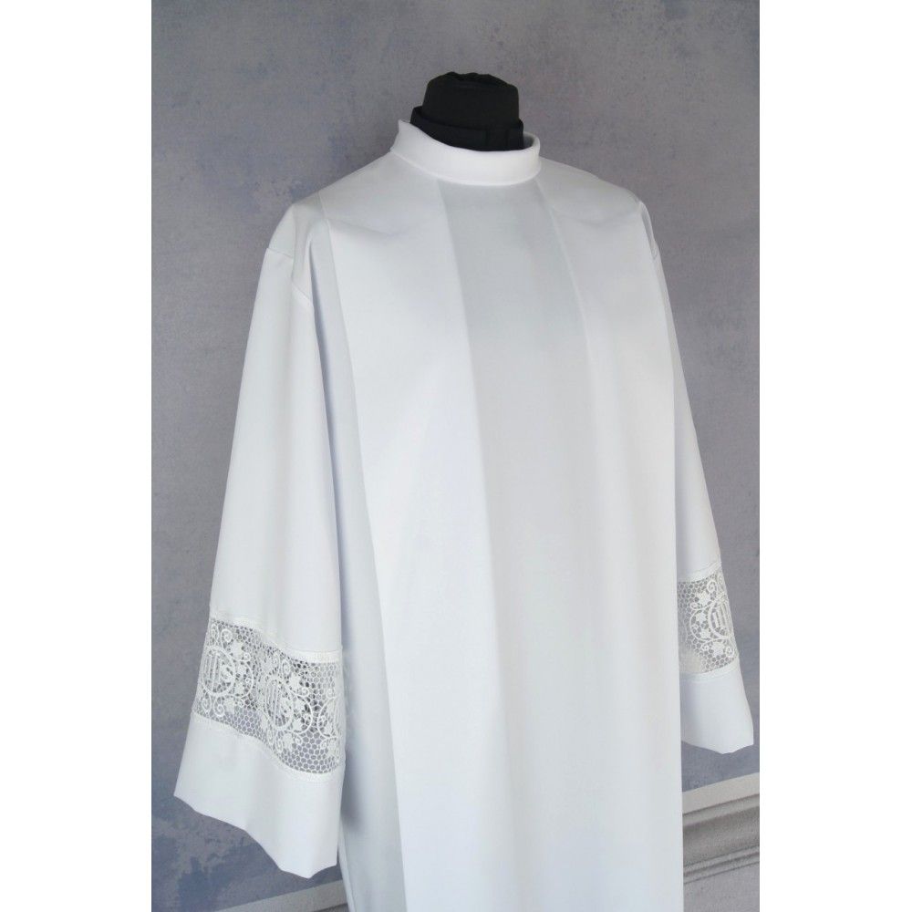 Alba kapłańska z gipiurą wzór IHS - zdjęcie 2 - Alba kapłańska z gipiurą wzór IHS