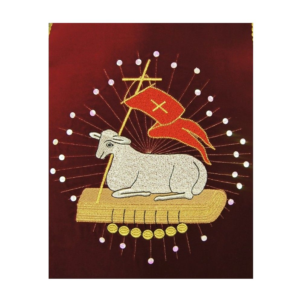 Welon liturgiczny brokat - motyw wielkanocny - zdjęcie 2 - Welon liturgiczny brokat - motyw wielkanocny