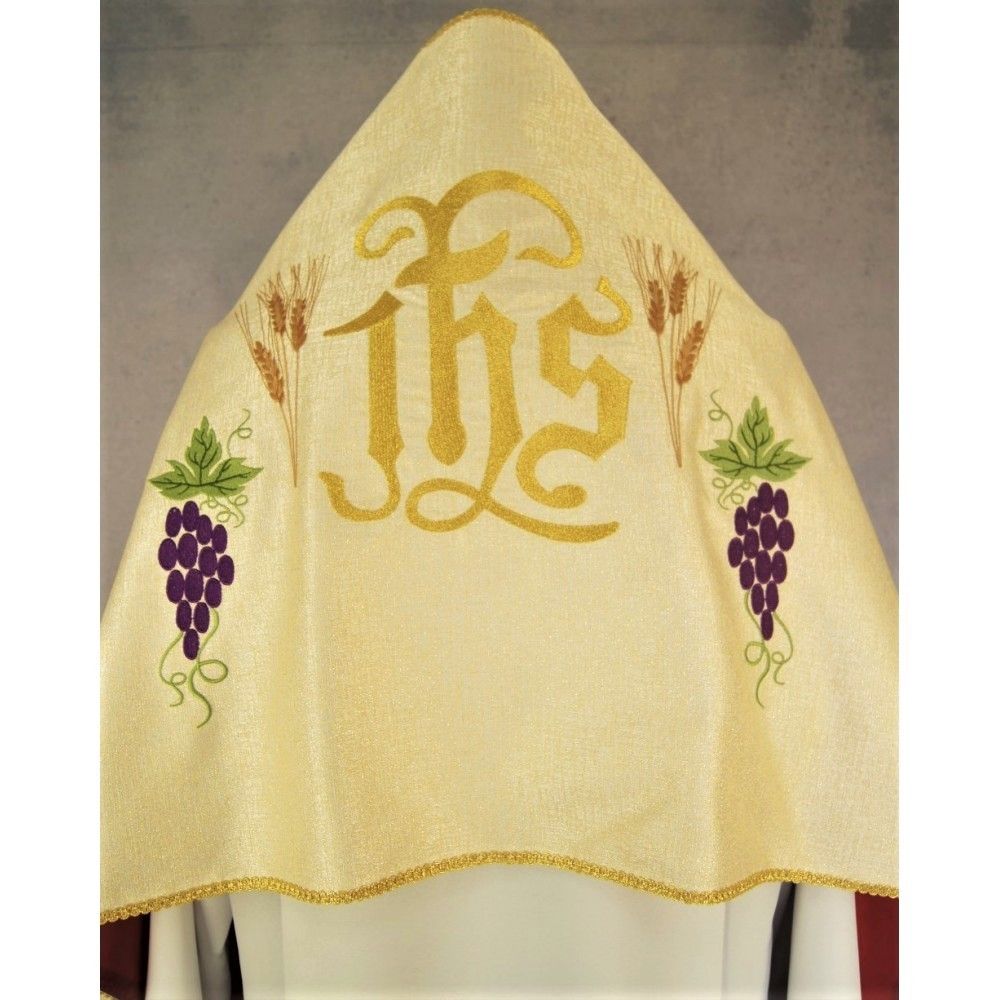 Welon liturgiczny haftowany, złoty brokat (43) - zdjęcie 4 - Welon liturgiczny haftowany, złoty brokat (43)