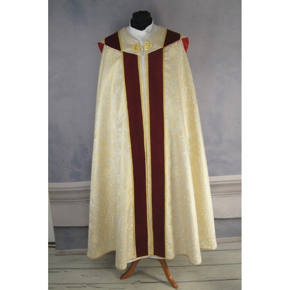 Kapa semi gotycka jasnozłoty brokat - zdjęcie 2 - Kapa semi gotycka jasnozłoty brokat